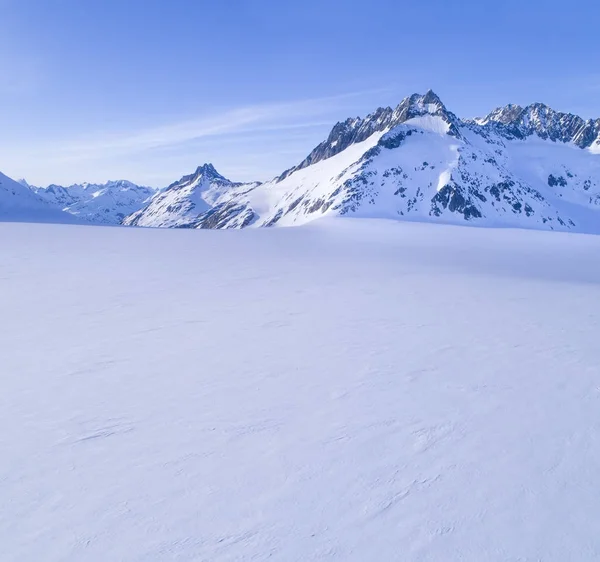 Góry Alaski z polem śniegu — Zdjęcie stockowe