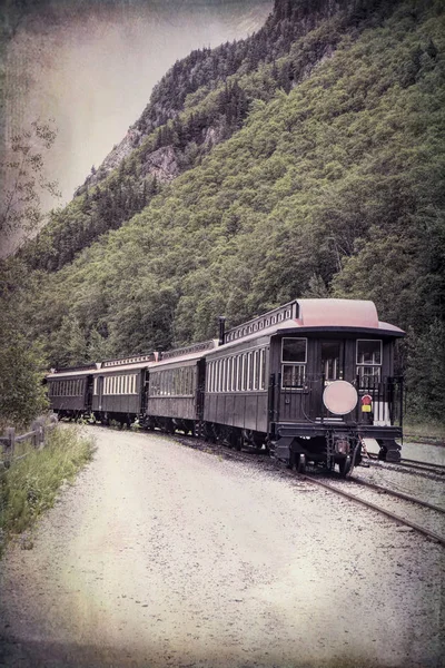 Vintage trein met texturen — Stockfoto
