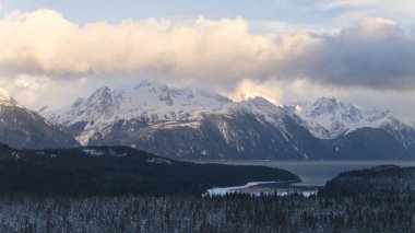 Alaskan Mountains and Clouds clipart