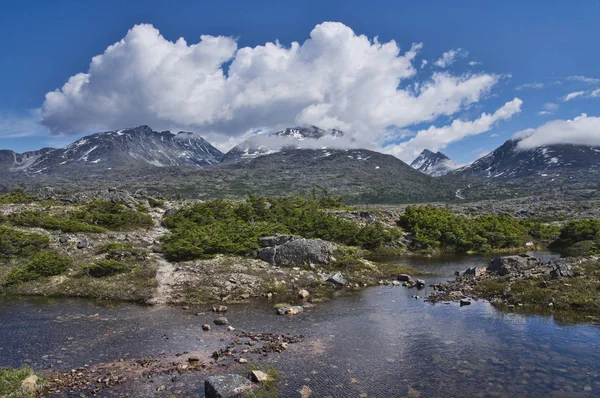 Paesaggio del Passo Bianco in estate — Foto Stock