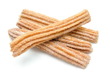 Beyaz arka plan üzerinde izole churros