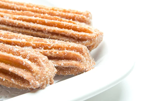 Beyaz arka plan üzerinde izole churros