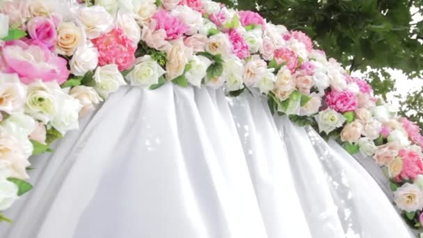 Beautiful Wedding Arch Nature — Stock Video