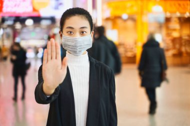 Ölümcül Coronavirus China 2019-ncov. İşaret protestosu