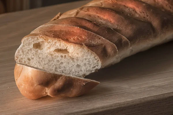 Loaf of wheat white bread — Stock Photo, Image