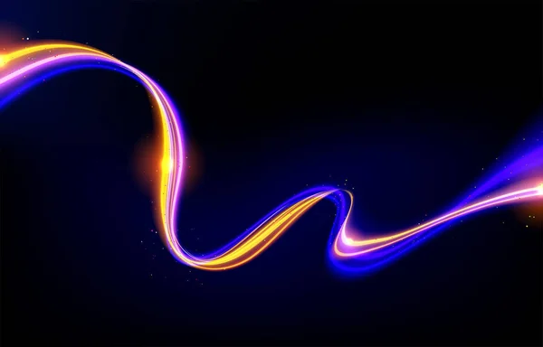 Slow Shutter Light Trails Effect in vector — 스톡 벡터