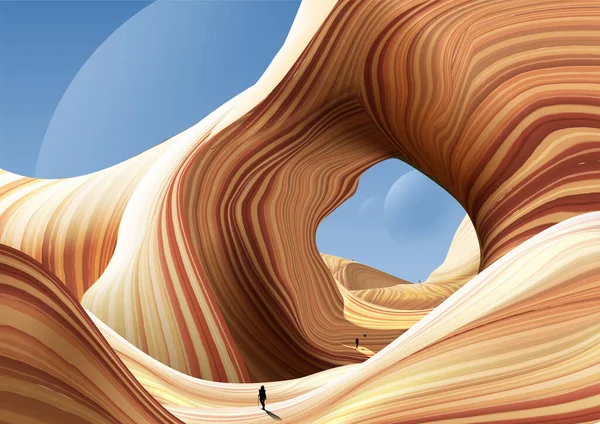 Antelope Canyon Arte — Vector de stock
