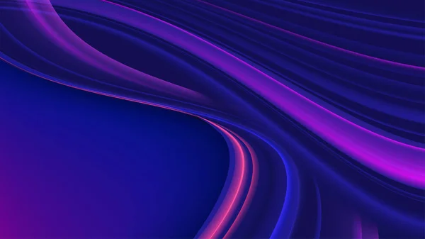 曲线形和紫色抽象梯度条纹的矢量图解 — 图库矢量图片