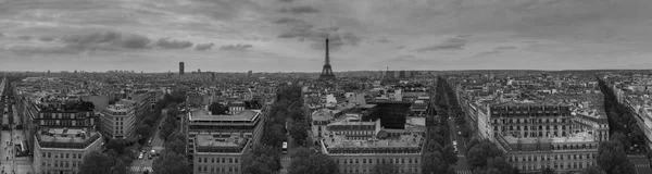 Panorama blanco y negro de París —  Fotos de Stock