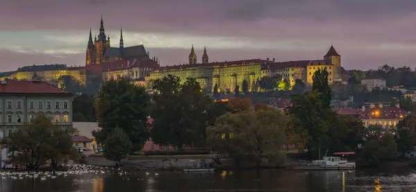 Pražský hrad Sunset — Stock fotografie