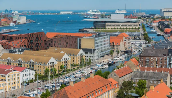 Кристиансхавн и Копенгаген — стоковое фото