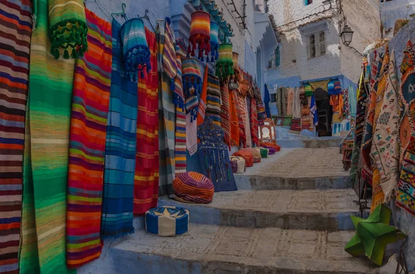 Iii strade blu di Chefchaouen — Foto Stock