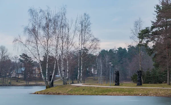 Ein Bild Des Druskonis Parks Und Der Umgebenden Landschaft Druskininkai — Stockfoto