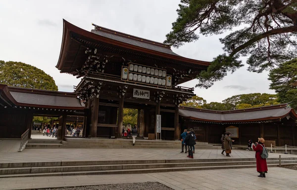 Meiji Jingu Tapınağı Nın Bir Resmi Tokyo — Stok fotoğraf