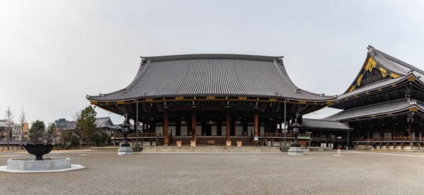 Panoramatický Obraz Amida Hall Jedné Největších Staveb Chrámu Higashi Hongan — Stock fotografie