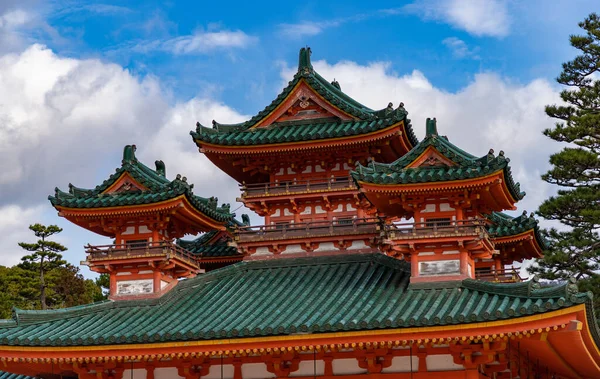 Uma Foto Dos Castelos Canto Santuário Heian — Fotografia de Stock