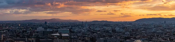 Panorama Picture City Kyoto Taken Sunset — Stock Photo, Image