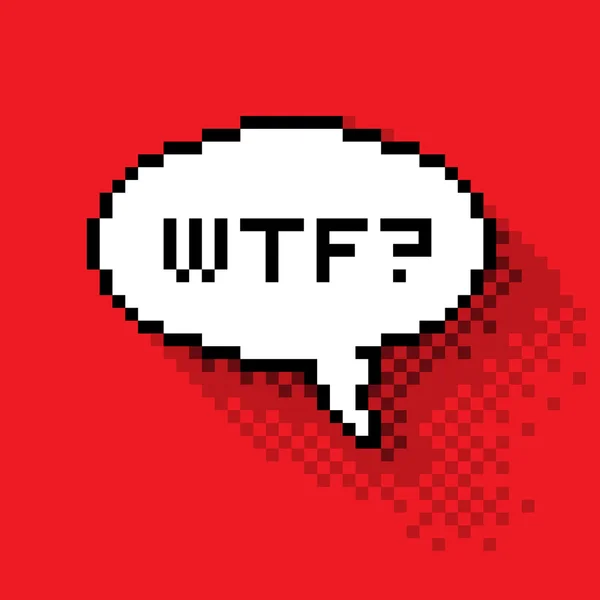 Wtf bubble pixel — Stock Vector