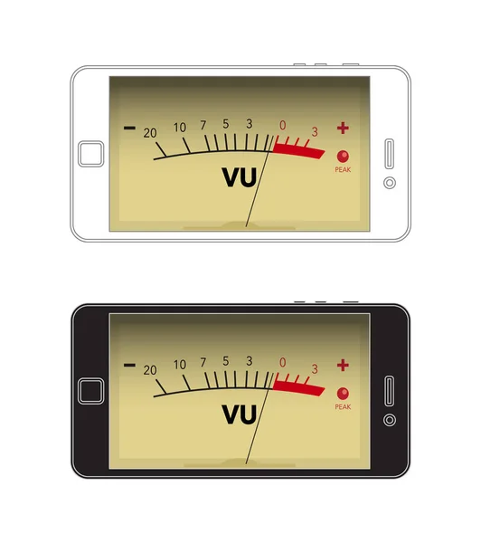 Volume unit meter in cellphone Stock Illustration