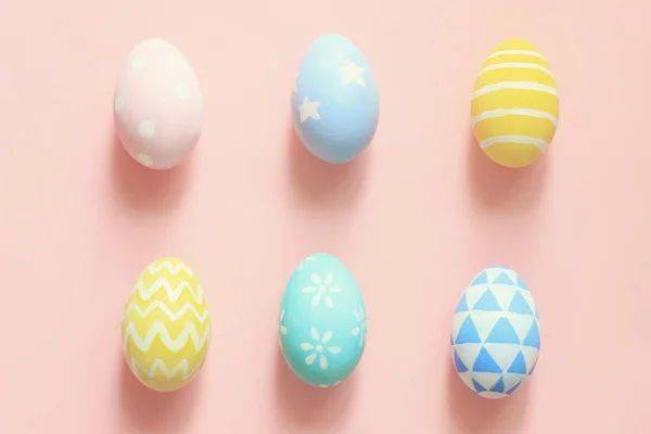 Pastel and colorful tone easter eggs — Stock Photo, Image