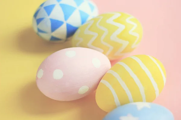 Pastel and colorful tone easter eggs — Stock Photo, Image