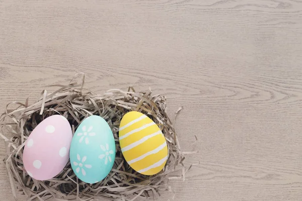 Pastel ve renkli Paskalya yumurtaları — Stok fotoğraf
