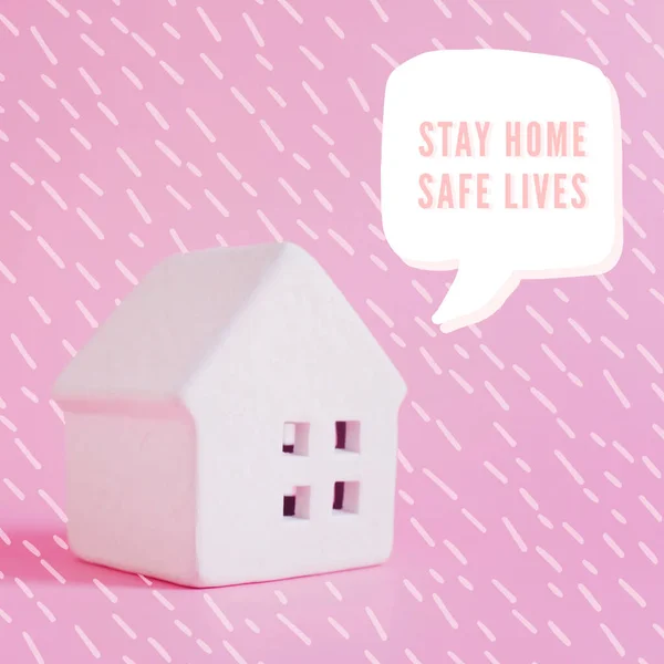 White House Motivation Quote Stay Home Safe Lives Prevent Spread — Stock Photo, Image