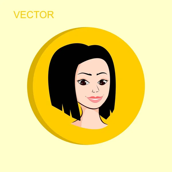 Mulher rosto avatar —  Vetores de Stock