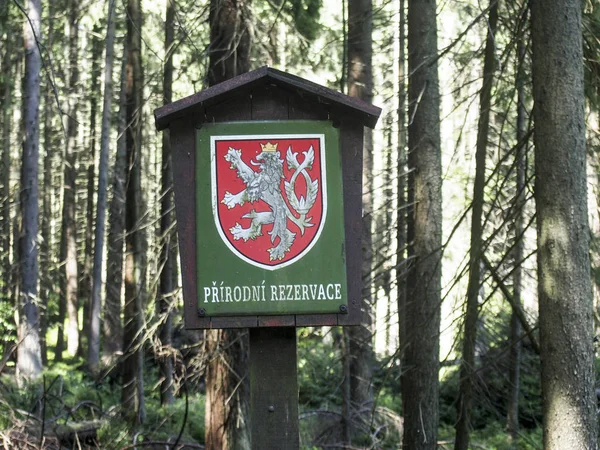Celadna チェコ共和国の自然保護区に署名 — ストック写真
