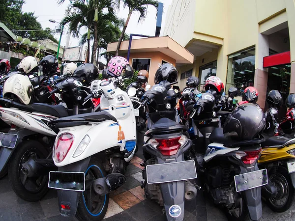 Motorbikes Parked in Jogjakarta Indonesia