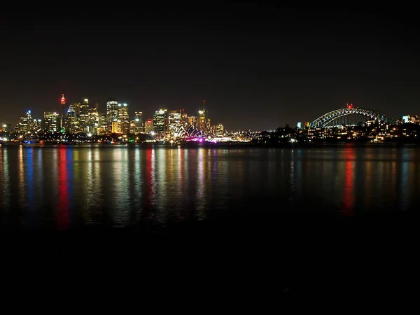 Sydney Harbor at Night — Stock Photo, Image