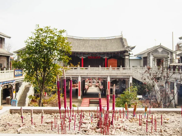 Incenso Queimando em um templo em Dali China — Fotografia de Stock