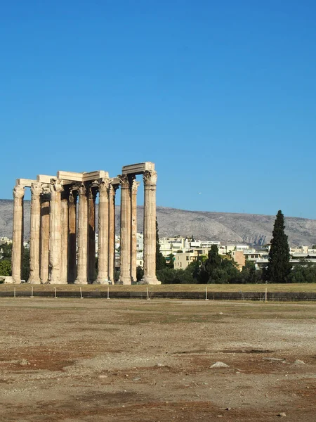 Руїни Стародавнього Храму Зевса Афінах Греція Ліцензійні Стокові Фото