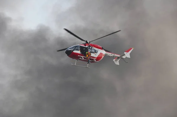 Fire rescue helicopter — Stock Photo, Image
