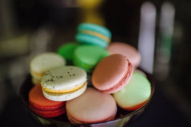 Renkli Fransızca macaroons 