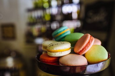 Renkli Fransızca macaroons 