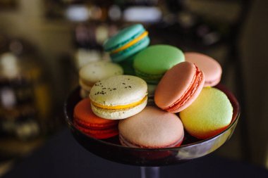 Renkli Fransızca macaroons 