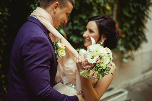 Young bride and groom — Stock Photo, Image