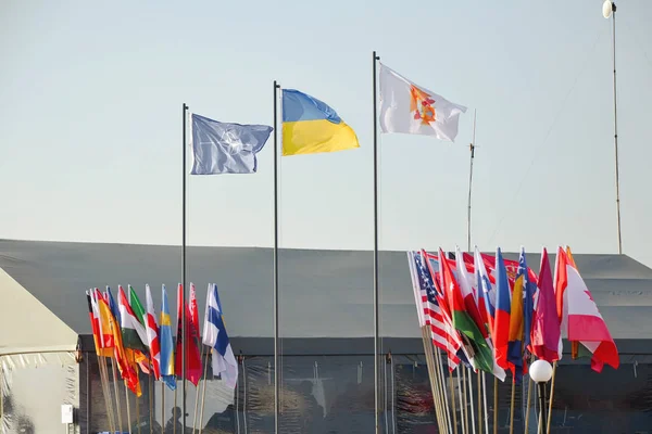 Pavilhões de diferentes países — Fotografia de Stock