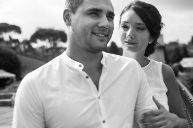 güzel genç Düğün çifti