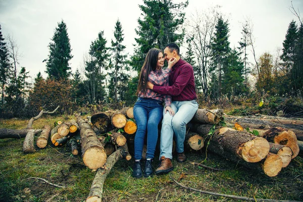 Young hipster couple — Stock Photo, Image