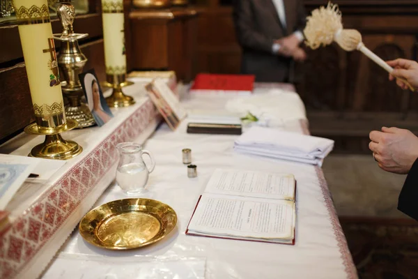 기독교 종교 의식 테이블 — 스톡 사진