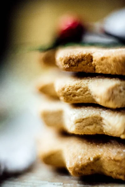 Fondo de Navidad con galletas — Foto de Stock