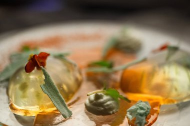 jöle gıda üzerine plaka biber ile