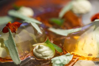 jöle gıda üzerine plaka biber ile