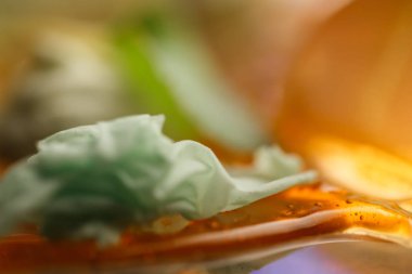 jöle gıda üzerine plaka biber ile