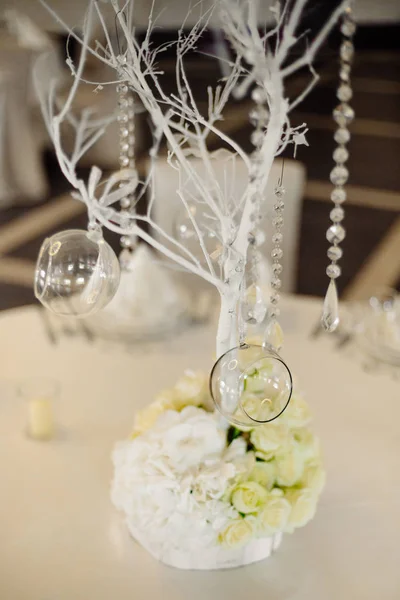 Table de mariage décorée — Photo