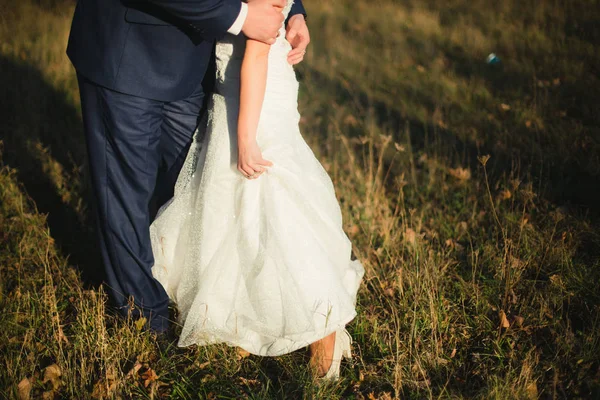 Gelukkige bruidegom en de bruid — Stockfoto