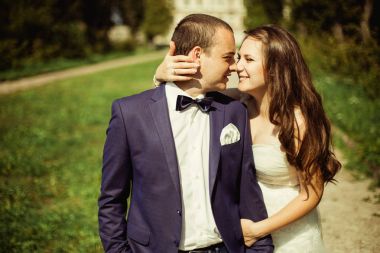 damat ve gelin mutlu portre