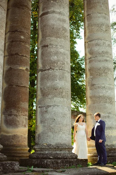 Retrato de novio y novia feliz — Foto de Stock